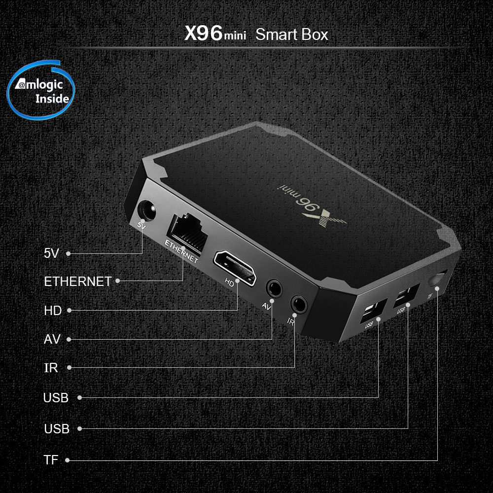 Best android tv box x96 mini iptv box Amlogic S905W 2G 16G x96mini smart ip tv Android 9.0 Europe set top box