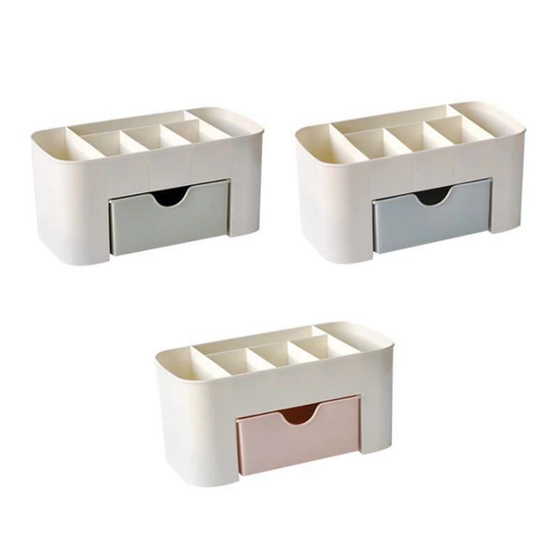 Small Drawer Type Desktop Makeup Storage Box Compartment Stationery Skin Care Products Finishing Box Storage Box