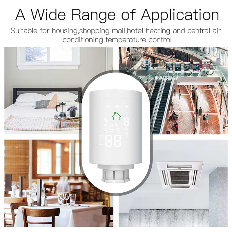 ZigBee Smart Radiator Actuator Programmable Thermostatic Radiator Valve Temperature Controller Voice Control Alexa Google Home