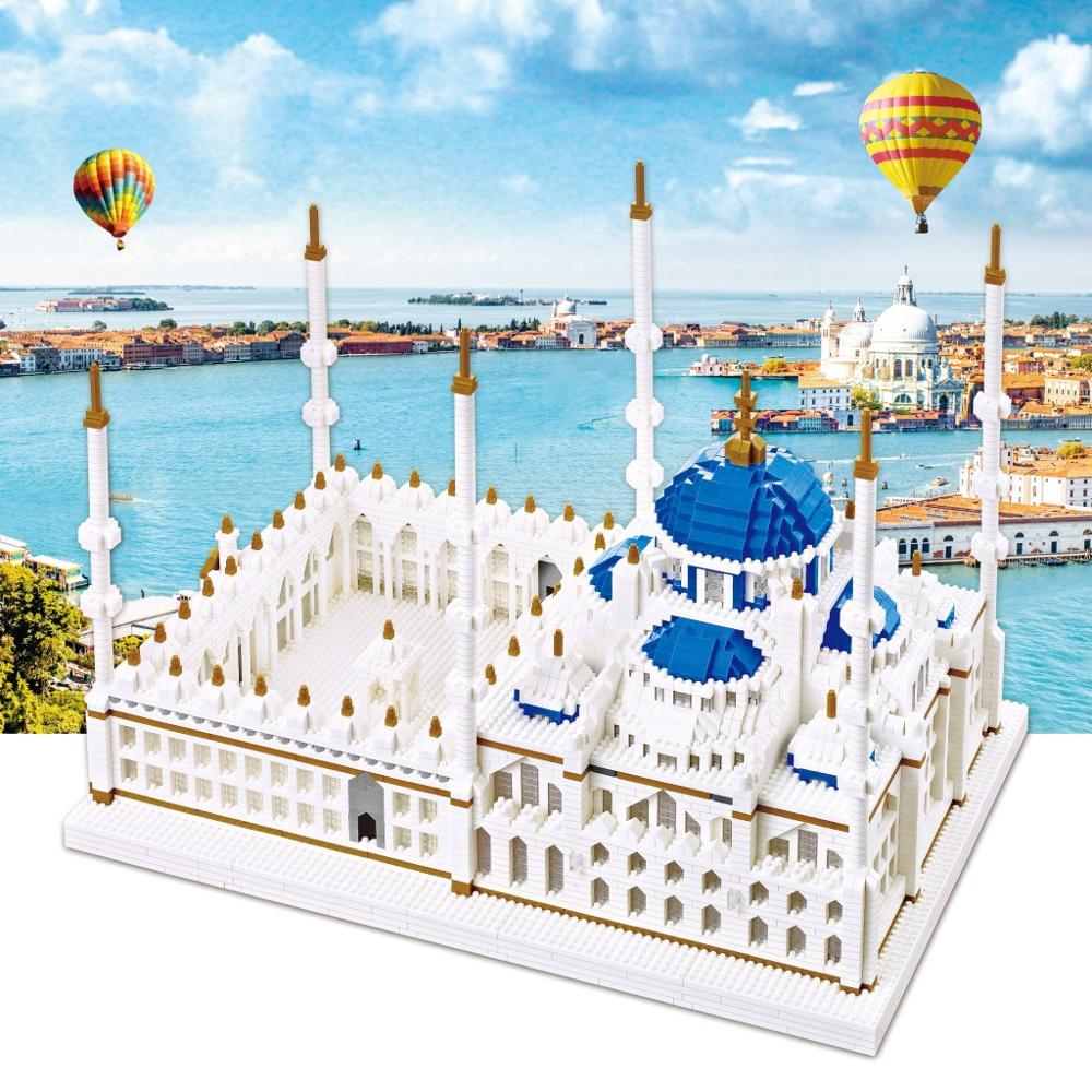 World famous Historical Architecture Constantinople micro diamond block Turkish Castle building brick nanobricks toys collection