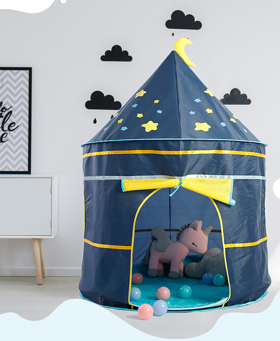 Tent For Kids Toys House Tunnel Play Crawling Playhouse Castle Portable Children's Tent For Girl Boy Folded Indoor Outdoor Game