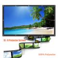 16:9 HD 3D HD Wall Mounted Projection Screen 60/72/84/100/120 inch Projector Screen Fiber Canvas Curtain for Home Theater
