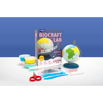 Children DIY colored clay making globe