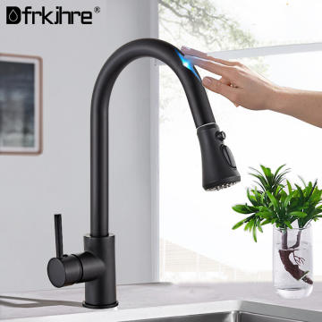 Smart Touch Kitchen Faucets Crane For Sensor Kitchen Water Tap Pull Out Sink Rotate Touch Faucet Sensor Water Touch Control Taps