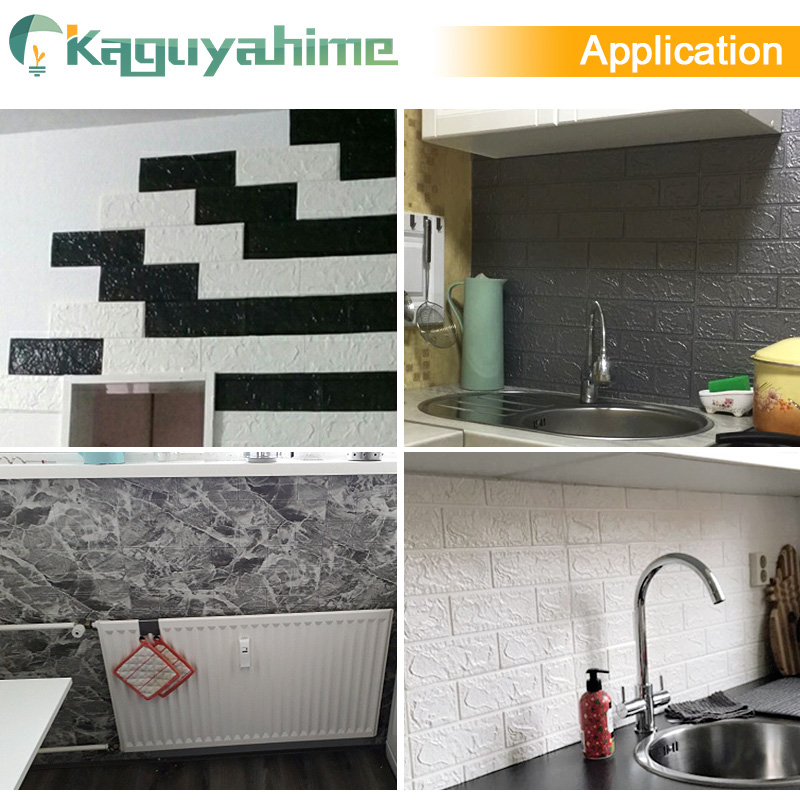 Kaguyahime 3D Self-Adhesive Wall Sticker Marble Wallpaper Imitation Brick DIY Home Decoration Wallpaper Kidroom Kitchen Bedroom