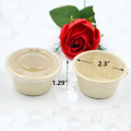 [200pcs]2 OzDisposable sauce Compostable Condiment Souffle Bagasse Cups Portion Cup with Lid Sugarcane, Biodegradable container.