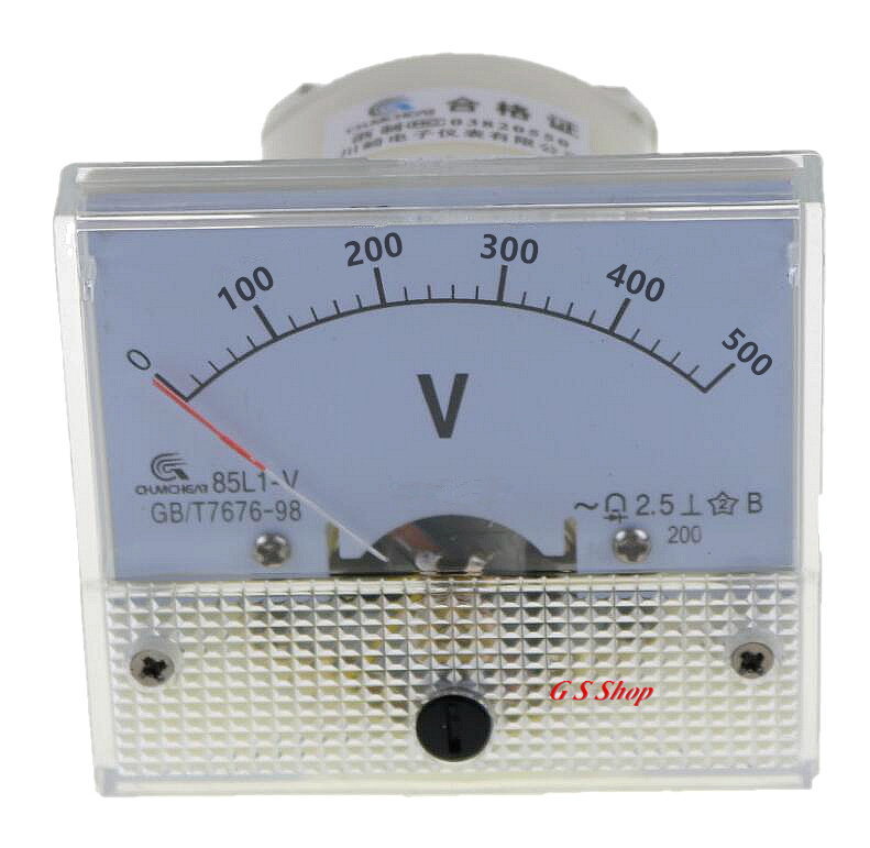 85L1-V Analogue AC Voltage Needle Panel Meter Voltmeter 85L1- 500V