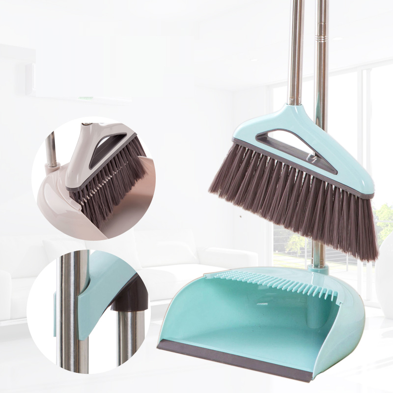Foldable Broom Dustpan Suit Plastic PP Broom Combination Family Soft Hair Clean Dustless Helper Tools Household Cleaning Tools
