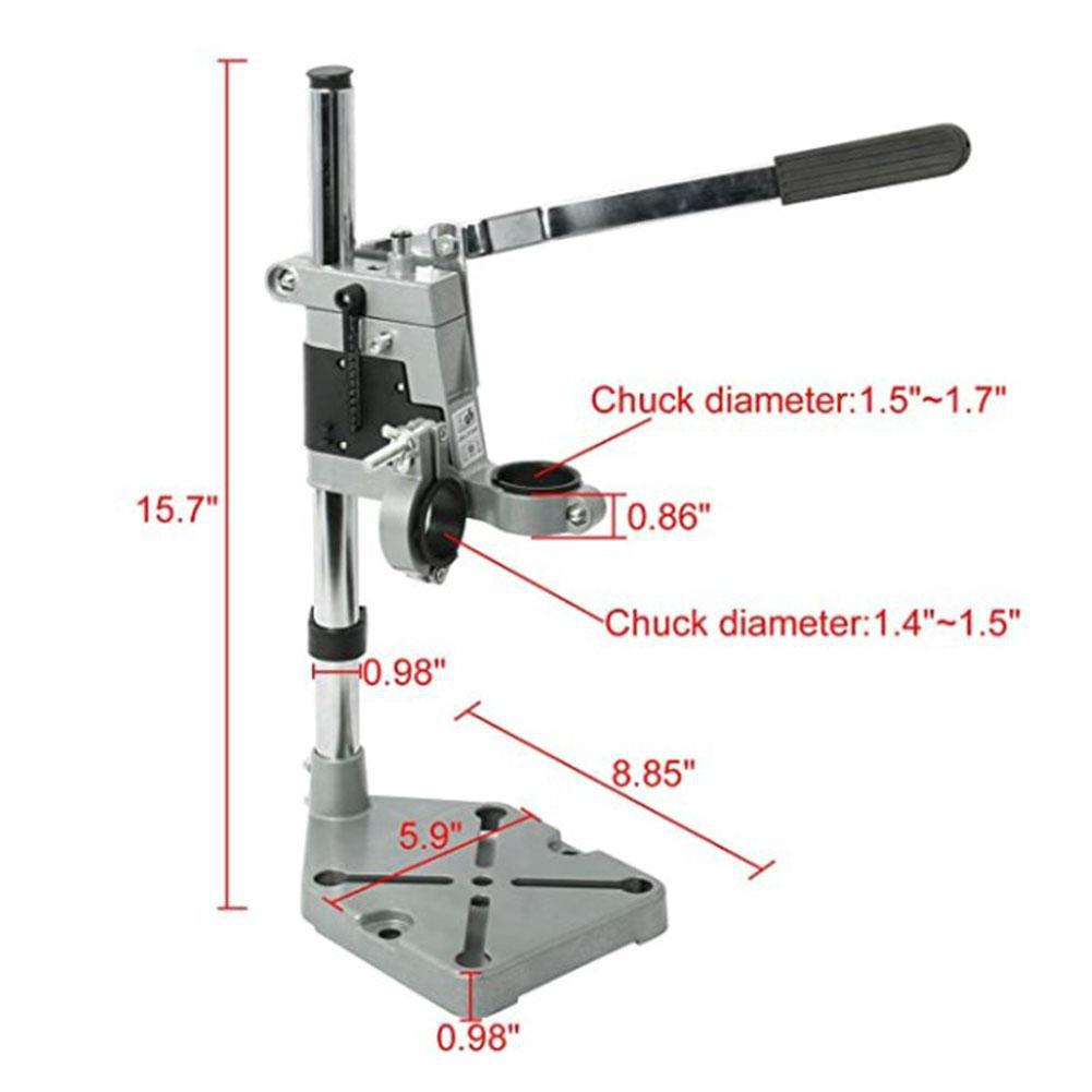 Electric Drill Bracket Workstation Drill Press Stand Adjustable Desktop Drill Stand Multifunction Aluminum Base Repair Tool