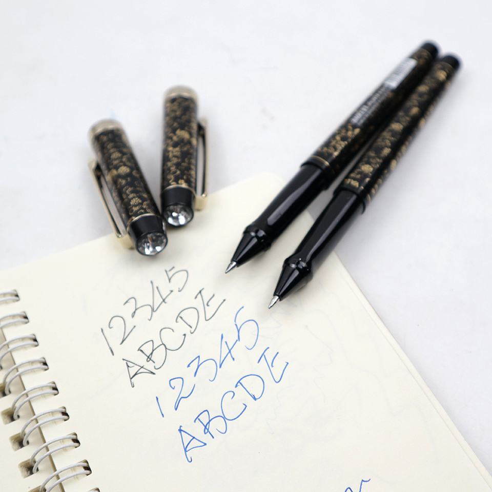 Gel Pen 0.5mm Black/Blue Ink Gel Ink Pen Patterned Pen Holder Office School Writing Supplies Business Pens Promotional Gift