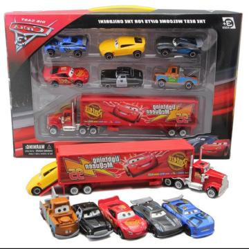 New 7 Pieces / Set Disney Pixar Car 3 Lightning McQueen Jackson Storm Mater Mack Uncle Truck 1:55 Die Casting Car Model Boy Toy