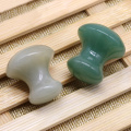 Natural Jade Massage Tool Mushroom Shape Facial Eye Scraping Guasha Board Stone Acupuncture Massage Tool Health Care