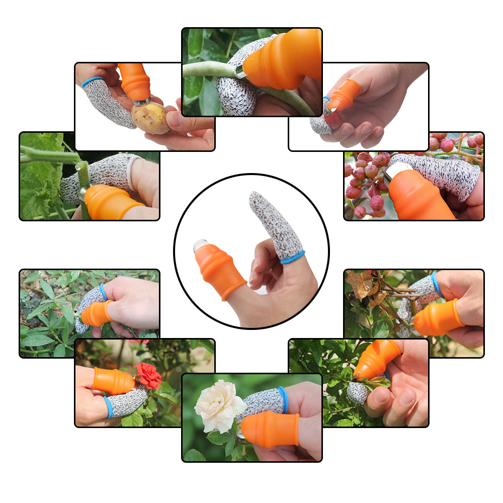FivePears Silicone Thumb Knife silicone finger protection finger protector fruit picker bonsai tools knife garden tools