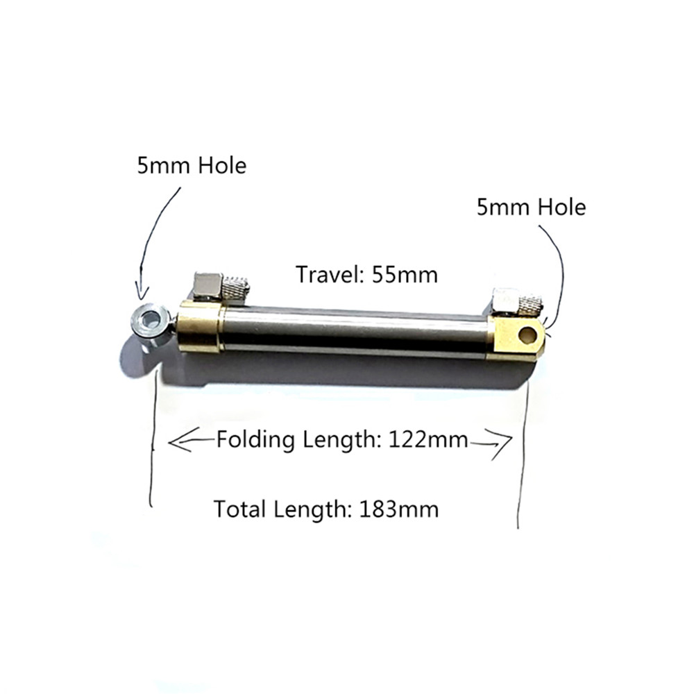 55MM/75MM/90MM Stroke Travel Hydraulic Cylinder Miniature Oil Cylinder for RC Excavator Bulldozer Miniature Industry Accessories