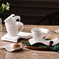 Luxury Reusable Coffee Cup Set European Bone China Tea Cute Cup And Saucer Ceramic Creative Filxhan Kafeje Home Drinkware OO50BD
