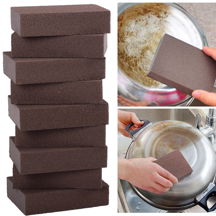 1/2/3/4/5pcs Carborundum Sponge Brush Kitchen Cleaning Washing Tool Rust Removing Cleaner Household Cleaning Tools cocina Sale