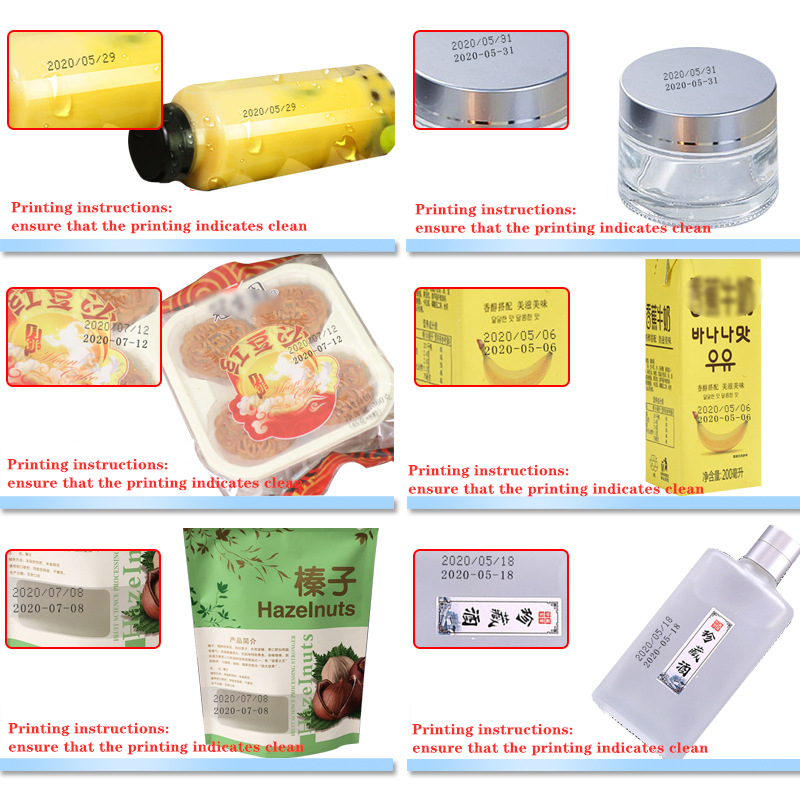Handheld Inkjet Stamp Date Printer Quick-Drying Ink Date Printing Coding Machine for Food Plastic Bag Bottle Metal Cans Paper