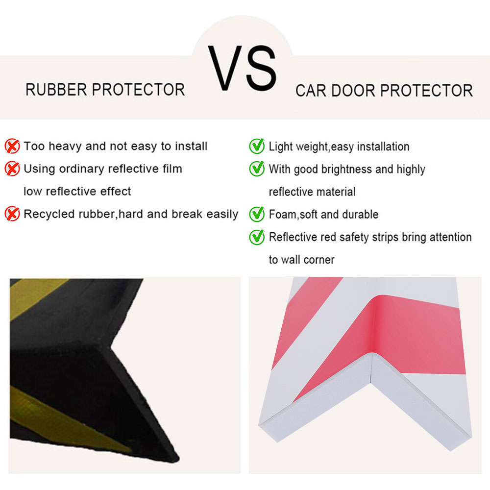 2pcs Car Columns Parking Garage Door Protector Corner Parking Adhesive Bumper Protector for Auto Door Accessories