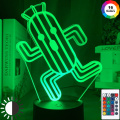 Final Fantasy Cactuar Night Light Led Touch Sensor Color Changing Nightlight for Kids Bedroom Decor Lamp Unique Gift for Gamers