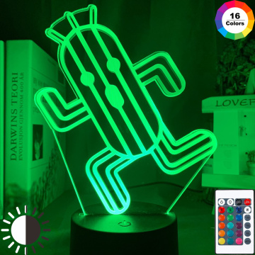 Final Fantasy Cactuar Night Light Led Touch Sensor Color Changing Nightlight for Kids Bedroom Decor Lamp Unique Gift for Gamers