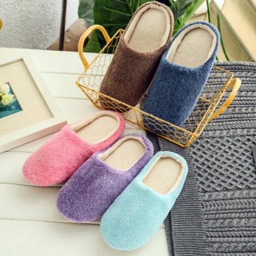 Dihope Non-slip Floor Home Slippers Women 2020 Indoor House plush Dihope Cute Cotton Slippers Shoes Slides For Bedroom