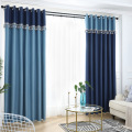 Full blackout cotton and linen patchwork curtains shading