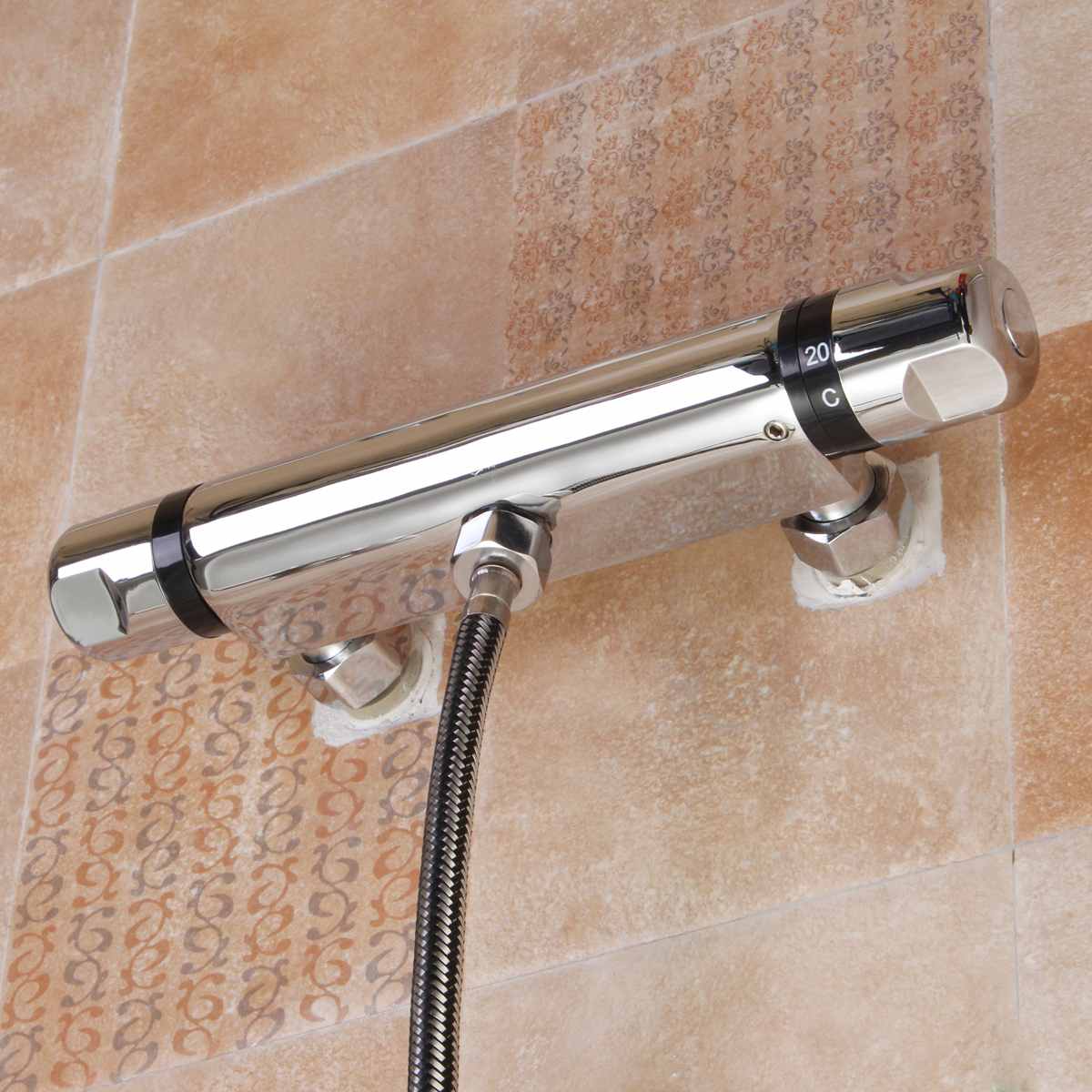 Xueqin Thermostatic Bath Mixer Shower Control Valve Bottom Faucet Wall Mounted Bathroom Hot And Cold Brass Mixer Bathtub Tap