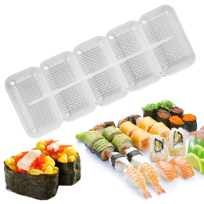 5pcs riangular Sushi Mold Onigiri Rice Ball Bento Press Sushi Maker Mould DIY Tools