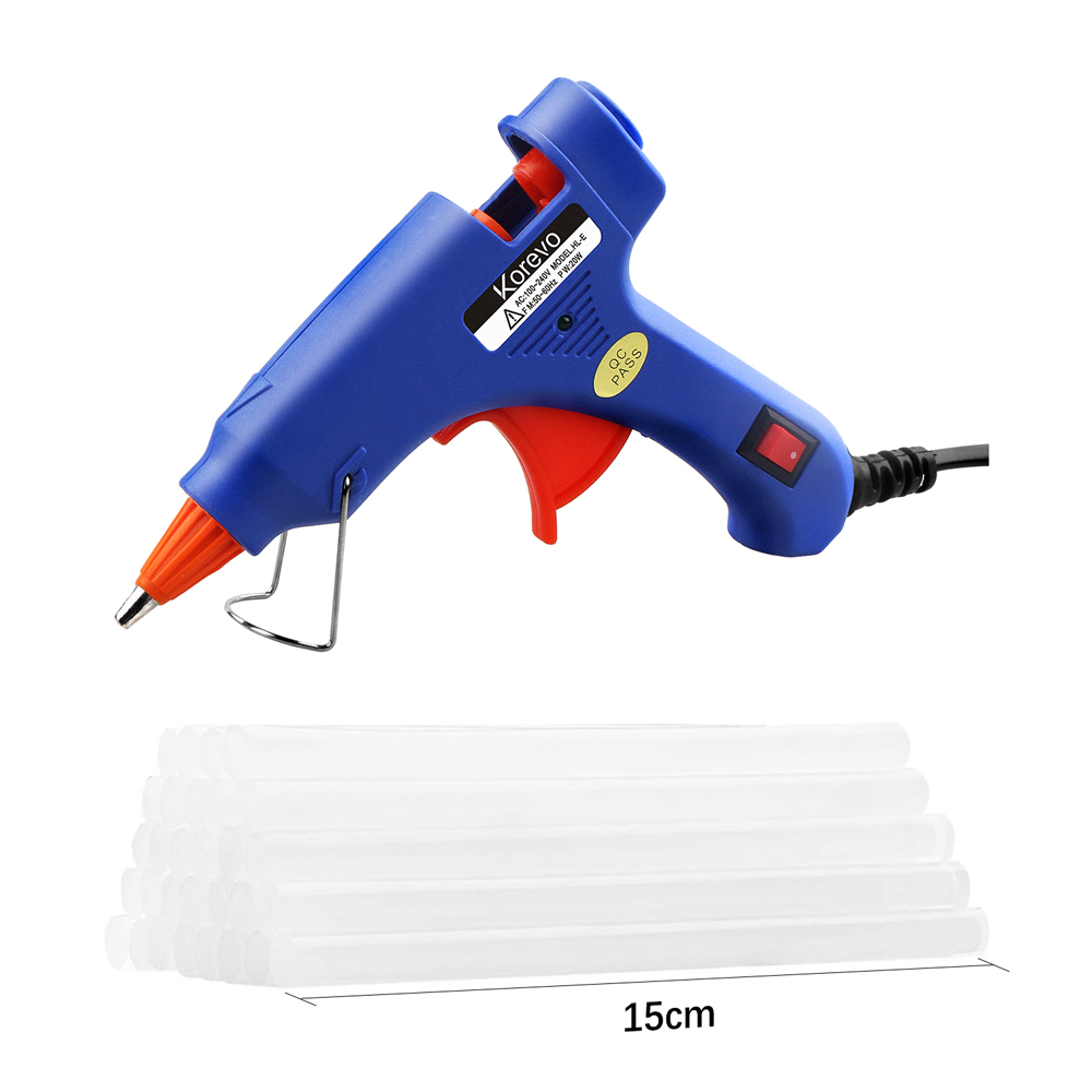 Hot melt glue gun 20W with 20pcs Glue stick 15cm for Home Chrismas decoration tool Graft Repair Pneumatic Heater DIY Tools