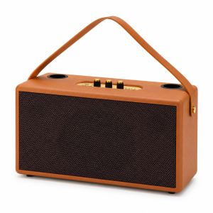 Leather Wrapped Wooden Bluetooth Speaker