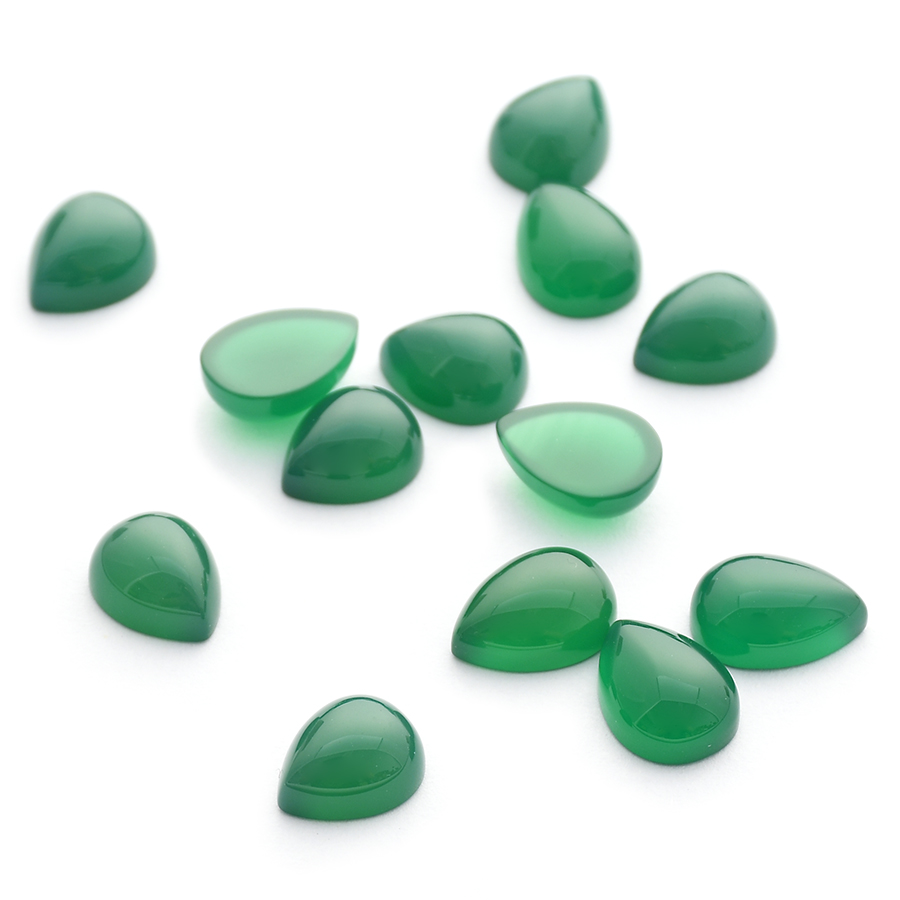 Pear Cut Green Agate