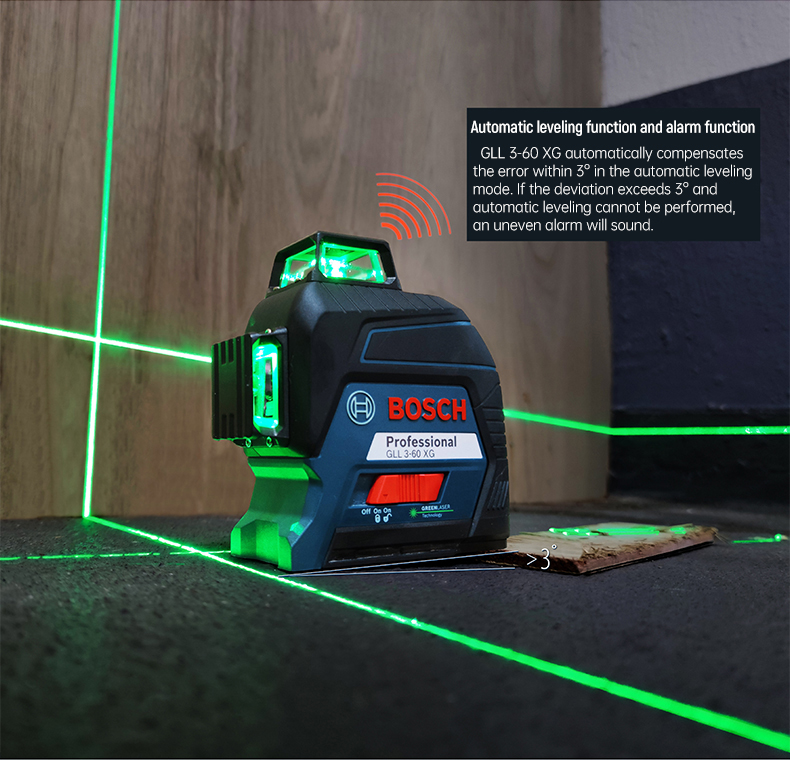 Bosch Laser Level Green 12-line GLL3-60XG Marking Instrument Cast Line Instrument Plastering Dot wall Sticking Instrument