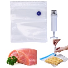 5Pcs Packaging Bag+Food Vacuum Sealer Storage Saver Hand Pump Kitchen Machine Mar28