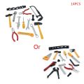14 Pcs Set Construction Tool Set for Kids Child Career Training Activity Props Skills Development and Dress-Up Pretend Play