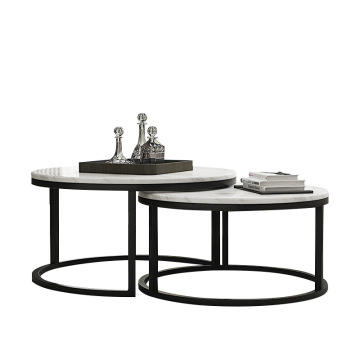 Marble patterned coffee table combination