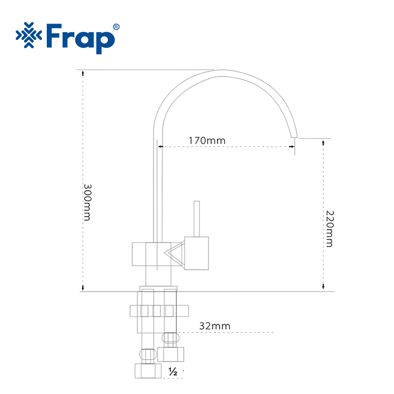 Frap Square Black Chrome Kitchen Mixer Cold and Hot water Kitchen sink Tap Brass Single handle Water Tap Kitchen Faucet Y40067