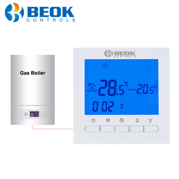 BOT-313W Wall Mounted Room Thermostat for Gas Boiler Heating Thermostat with Child Lock LCD Temperature Controller for Boiler