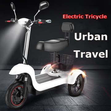 Electric tricycle 48V lithium battery 500w high speed motor Hydraulic front fork suspension Double electric bicycle 35km/h