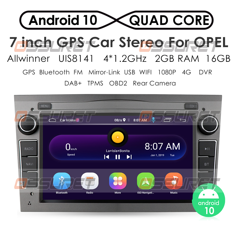 2G 64G Android 10 2 DIN CAR GPS for opel Vauxhall Astra H G J Vectra Antara Zafira Corsa Vivaro Meriva Veda NO DVD PLAYER