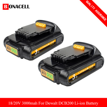 18/20V 3.0AH Li-ion DCB200 Battery For Dewalt 20V Max Tools DCB205 DCB206 DCB204 DCB203 DCB182 DCB180 DCB230 DCD DCF DCG Series