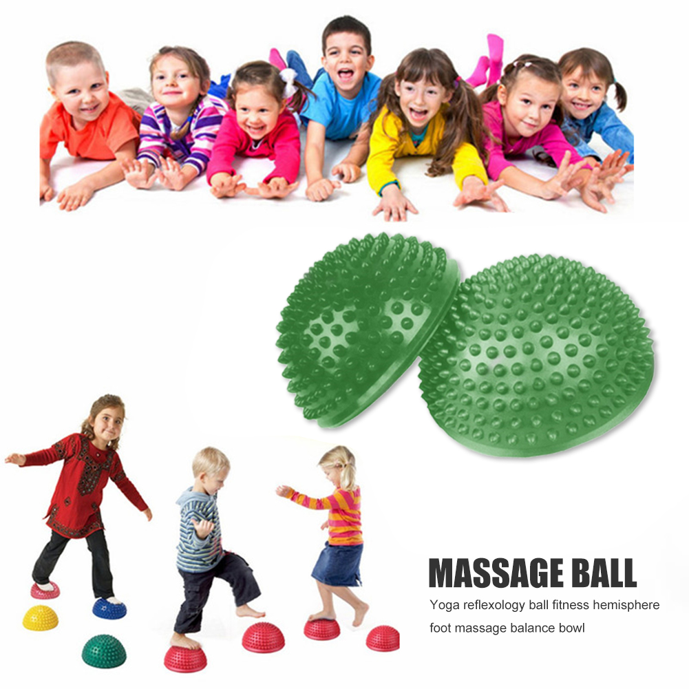 Yoga Half Ball Trigger Point Hand Foot Massage Ball Physiotherapy Exercise Stepping Stones PVC Balance Pods