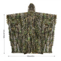New Lifelike 3D Leaves Camouflage Poncho Cloak Stealth Suits Outdoor Woodland CS Game Clothing for Shooting Birdwatching Set