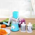 Vegetable Cutter Round Mandoline Slicer Potato Carrot Grater Slicer With 3 Stainless Steel Chopper Blades Kitchen Tool