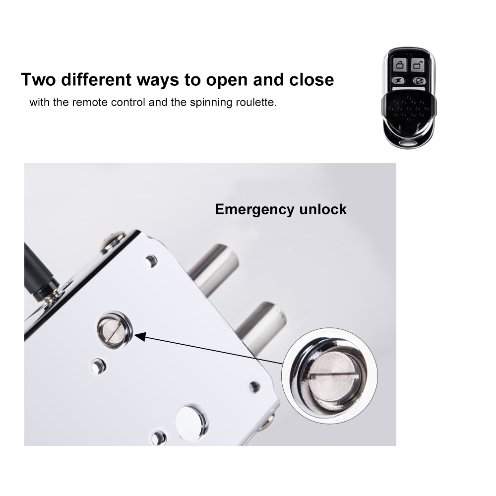 Home Door Lock Kit Remote Control Keyless Entry Electronic Lock Smart Wireless Anti-theft Deadbolt Access Control System