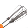 Rotary Hand Whisk Egg Beater Mixer Stainless Steel Manual Shaker Kitchen Blender
