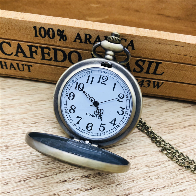 Steampunk Roman Numerals Pocket Watch Men Women Hollow Case Vintage Fob Pocket Watches with Pendant Necklace Gift cep saati