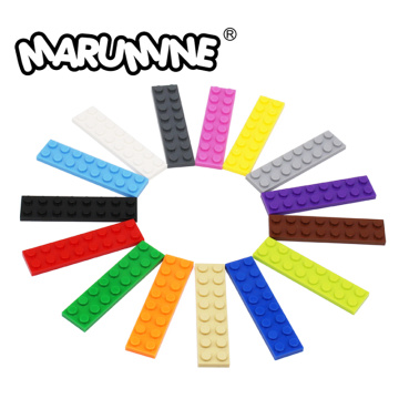 MARUMINE 3034 Building Blocks 2 x 8 Dots Plate 80PCS Creator MOC Bricks Bulk Parts Accessories Educational DIY Toys for Kids