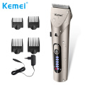 Kemei Professional Rechargeable Home Hair Trimmer Electric Waterproof Hair Clipper Men Wireless Hair Cutting Machine Barber