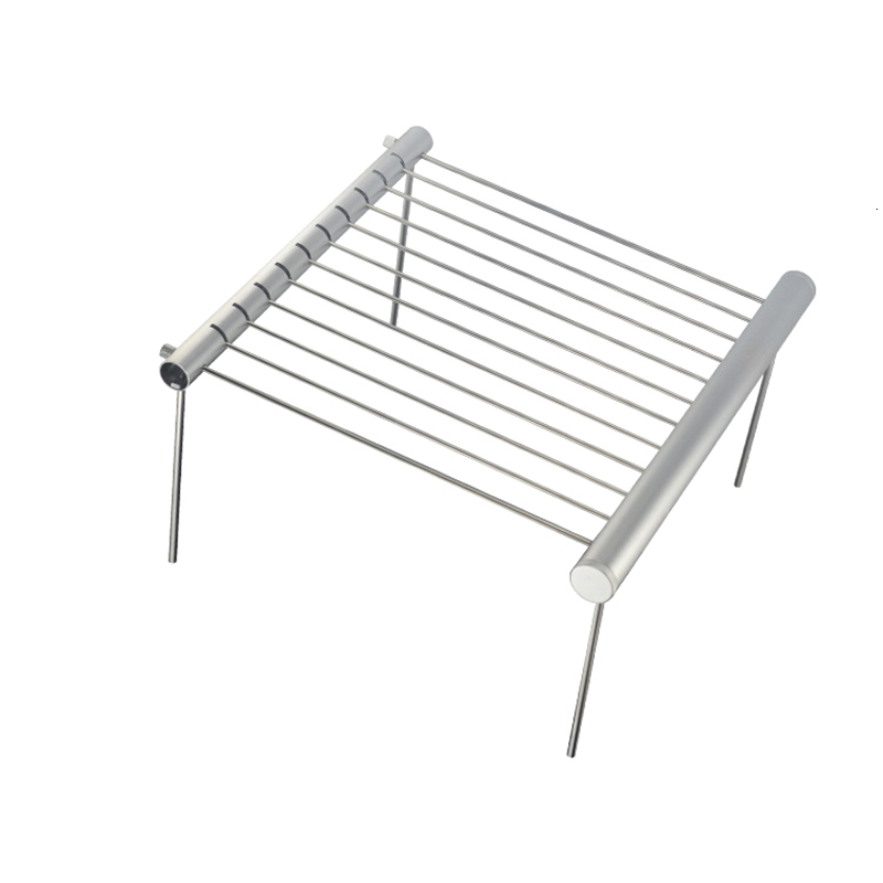 BAYCHEER Picnic Barbecue Oven Rack Outdoor Travel Camping Portable BBQ Grill Stainless Steel Simple Tube Detachable BBQ Stent