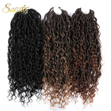 Saisity Goddess Crochet Hair Synthetic river faux locs Bouncy Braiding Hair Bohemian Extension Havana Hair styles